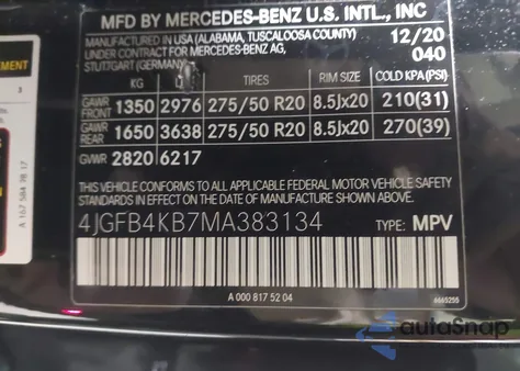 2021 Mercedes-Benz Gle 350 4Matic z USA, uszkodzony, nr VIN 4JGFB4KB7MA383134